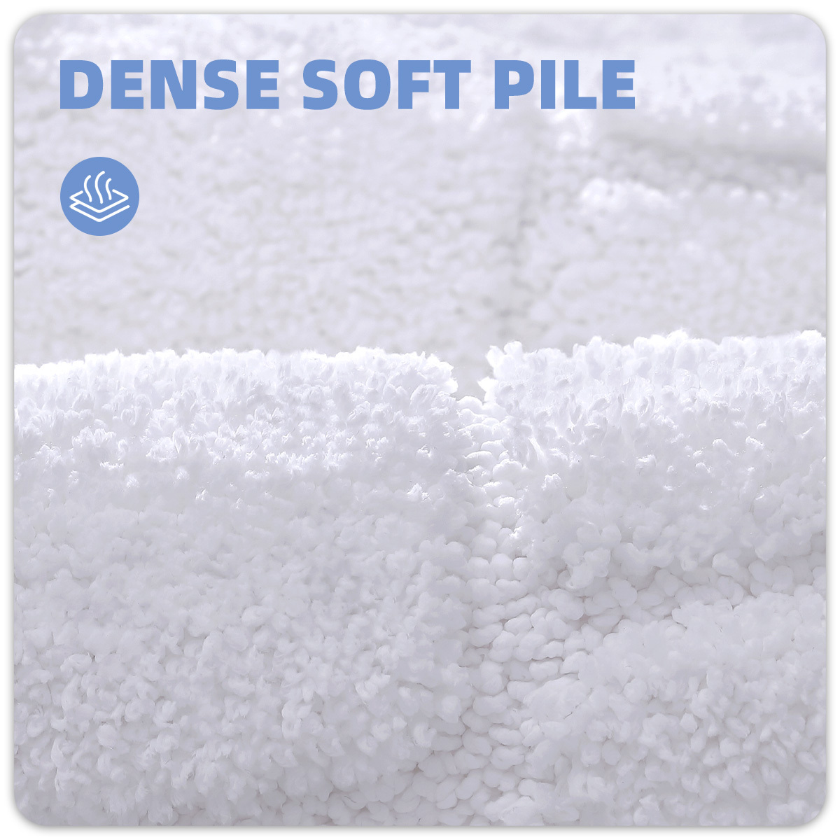 PABUBE Bathroom Rugs, Absorbent Bath Mats Rugs for Bathroom Floor Non Slip Non Skid, Soft Shag Microfiber Machine Washable Shower Bath Mat for Bathroom Decor