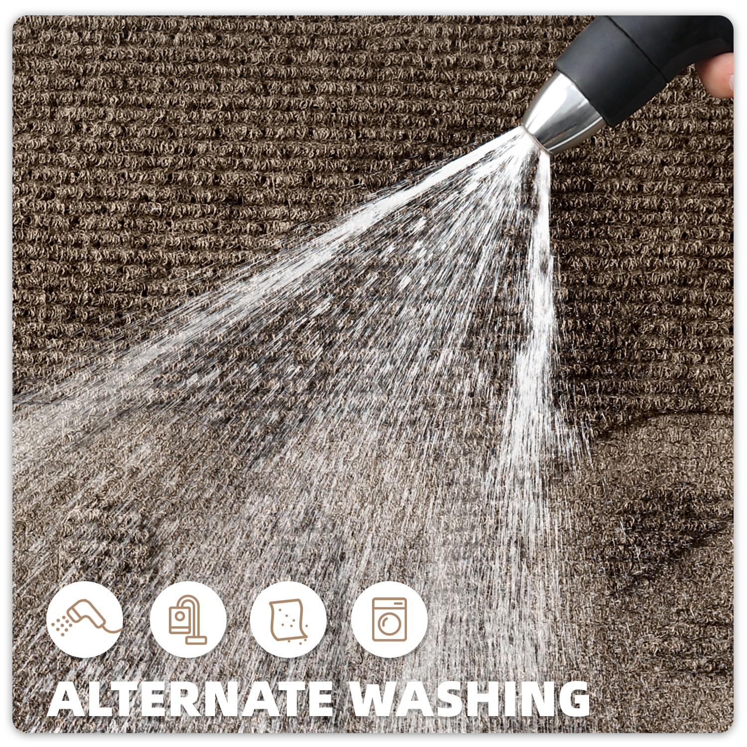 PABUBE Outdoor Mat Non Slip Heavy Duty Doormat Welcome Mats for Outside Low Profile Front Dirt Trapper Door Mat for Outdoor Decor with Rubber Backing