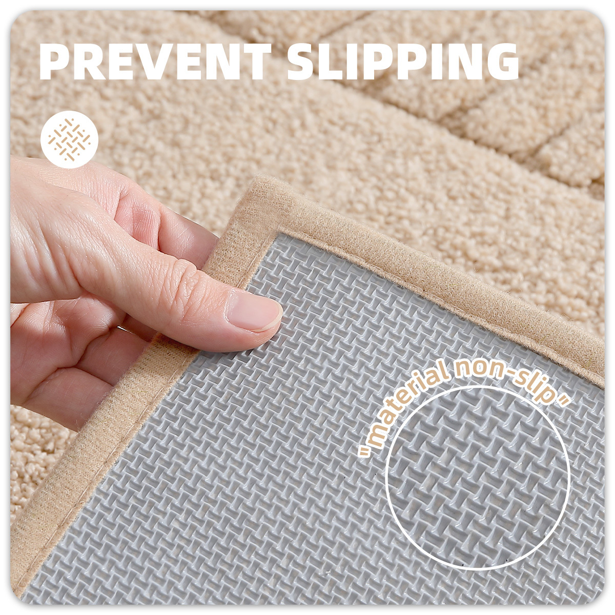 PABUBE Bathroom Rugs, Absorbent Bath Mats Rugs for Bathroom Floor Non Slip Non Skid, Soft Shag Microfiber Machine Washable Shower Bath Mat for Bathroom Decor