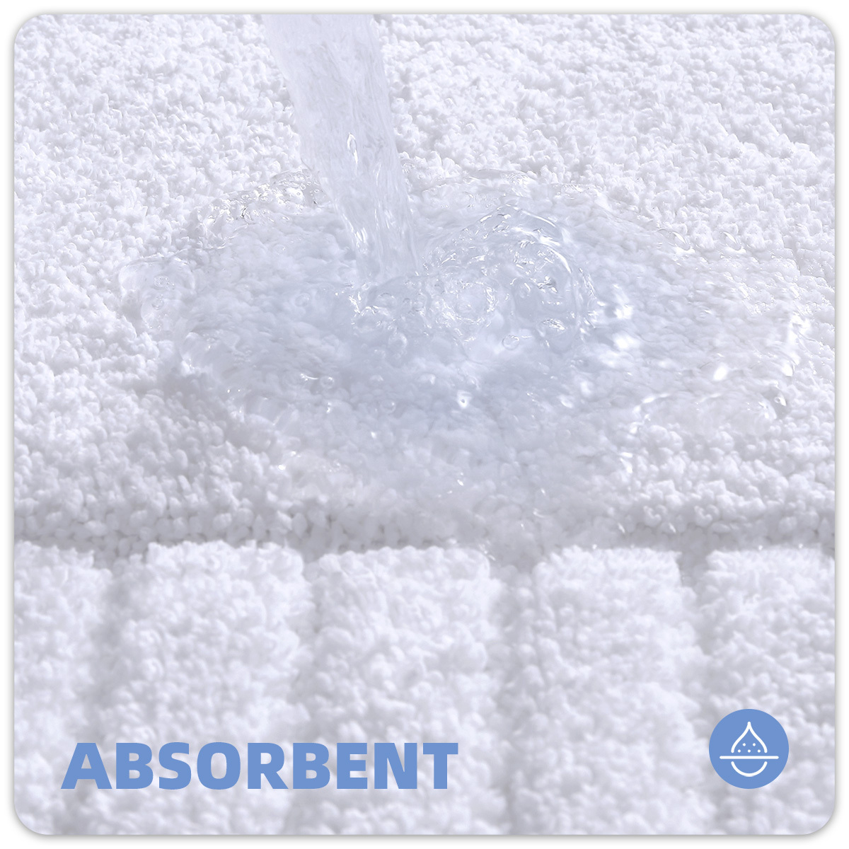 PABUBE Bathroom Rugs, Absorbent Bath Mats Rugs for Bathroom Floor Non Slip Non Skid, Soft Shag Microfiber Machine Washable Shower Bath Mat for Bathroom Decor