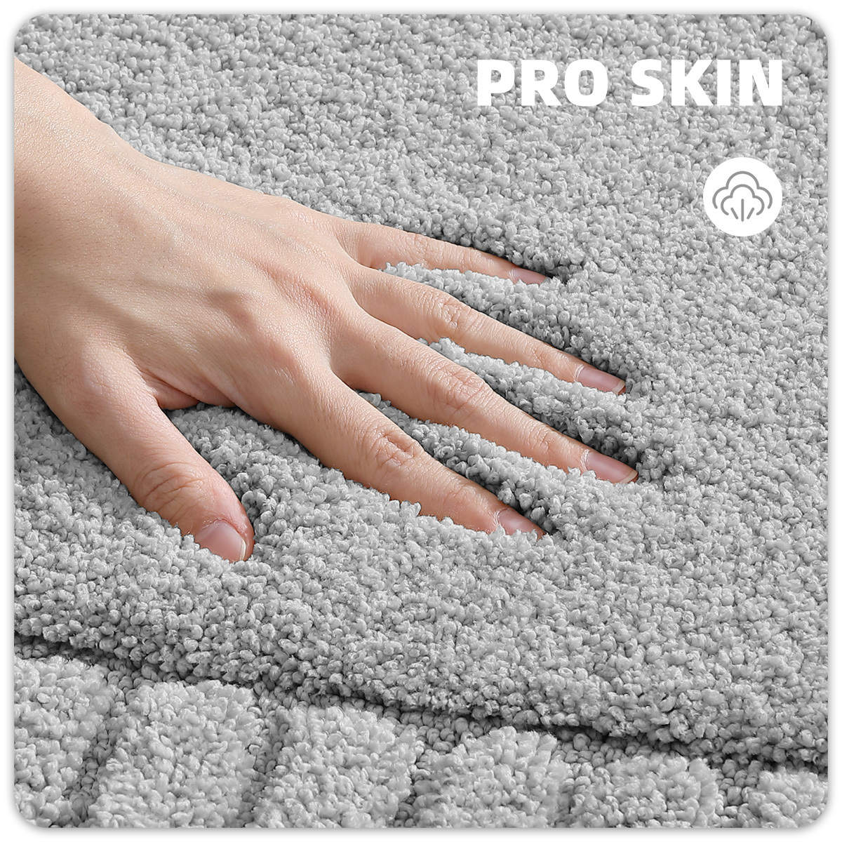 PABUBE Bathroom Rugs, Absorbent Bath Mats Rugs for Bathroom Floor Non Slip Non Skid, Soft Shag Microfiber Machine Washable Shower Bath Mat for Bathroom Decor