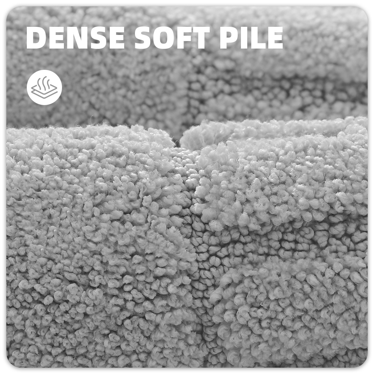 PABUBE Bathroom Rugs, Absorbent Bath Mats Rugs for Bathroom Floor Non Slip Non Skid, Soft Shag Microfiber Machine Washable Shower Bath Mat for Bathroom Decor