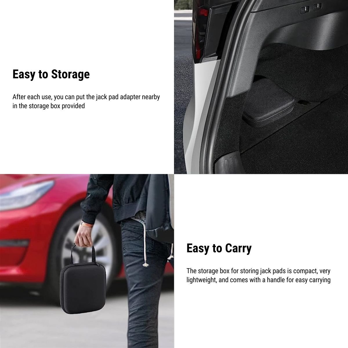 TaddonJack Pads Adapter with Storage Bag for Tesla Model 3/Y/S/X