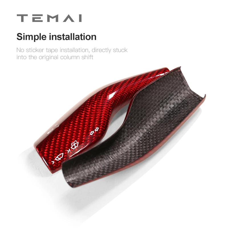 TaddonReal Carbon Fiber Stalk Cover for Tesla Model 3 & Y