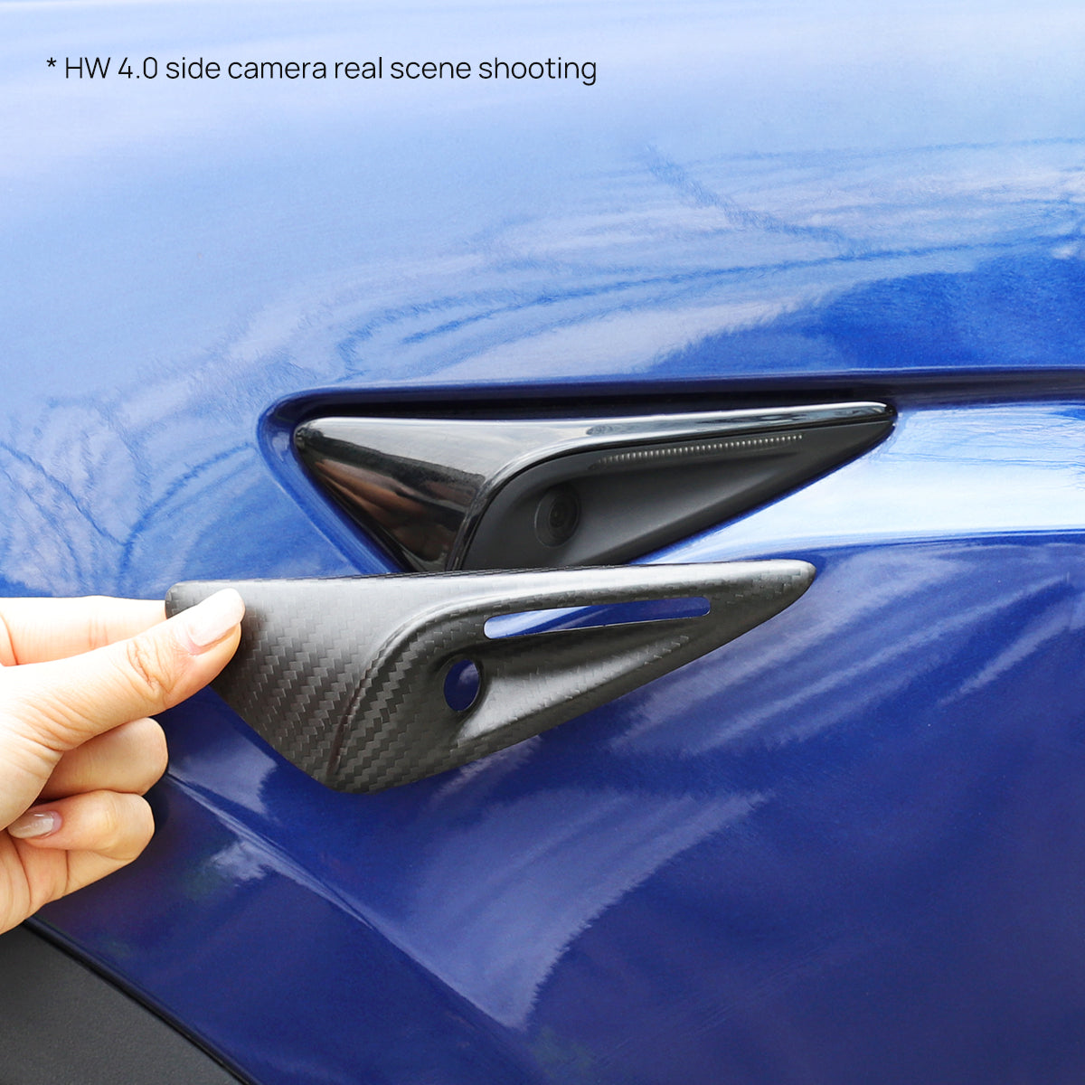 TaddonReal Carbon Fiber Side Camera Cover for Tesla