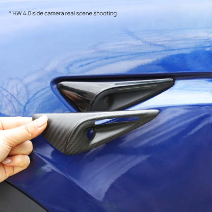 TaddonReal Carbon Fiber Side Camera Cover for Tesla