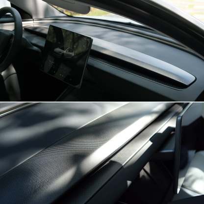 TaddonReal Carbon Fiber Dashboard for Model 3 Highland
