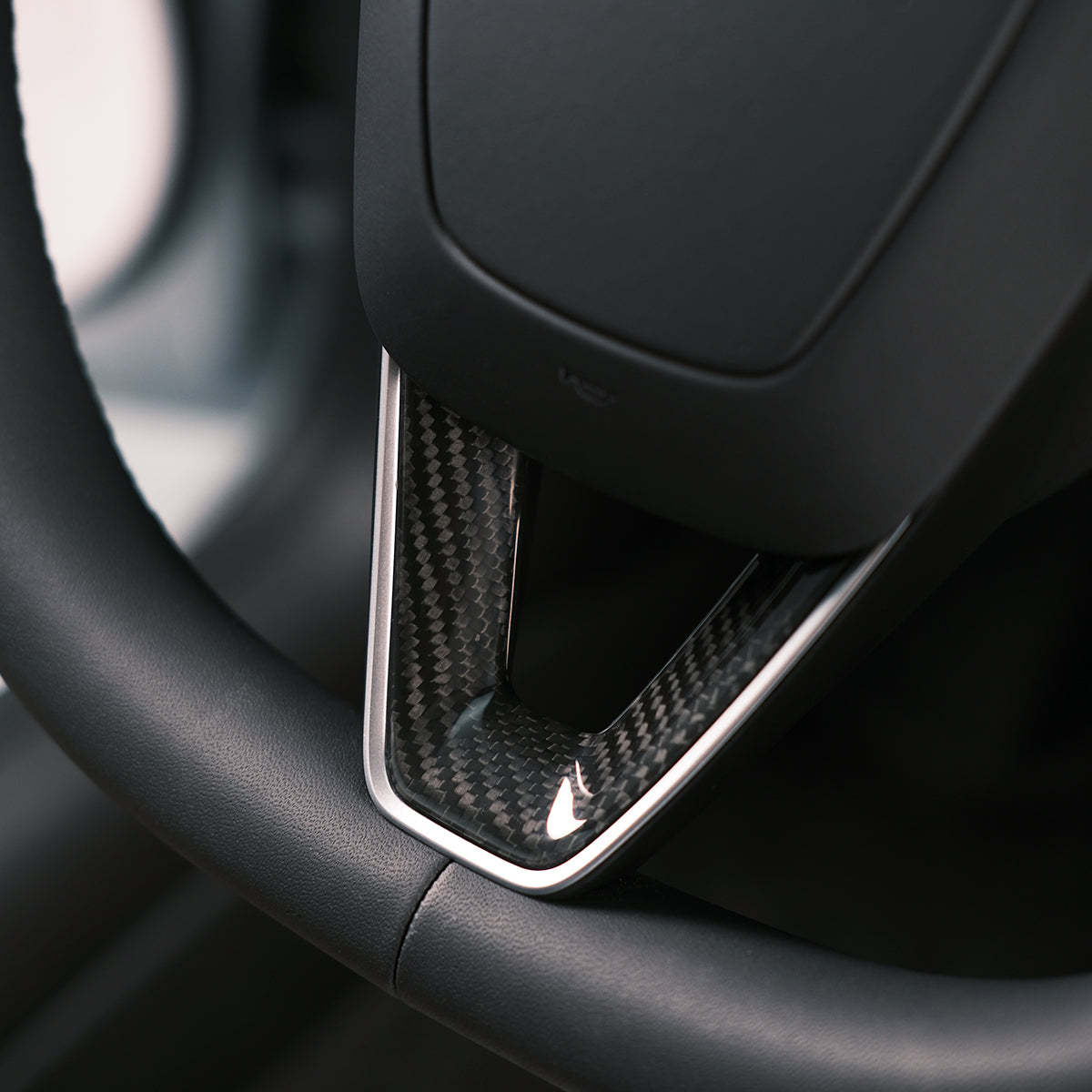 TaddonReal Carbon Fiber Steering Wheel Cover for Model 3 Highland