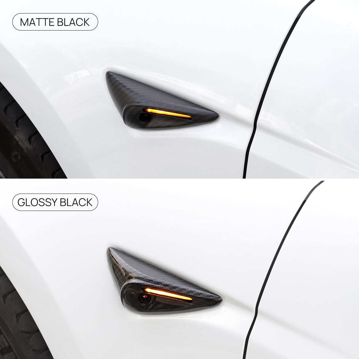 TaddonReal Carbon Fiber Side Camera Cover for Tesla