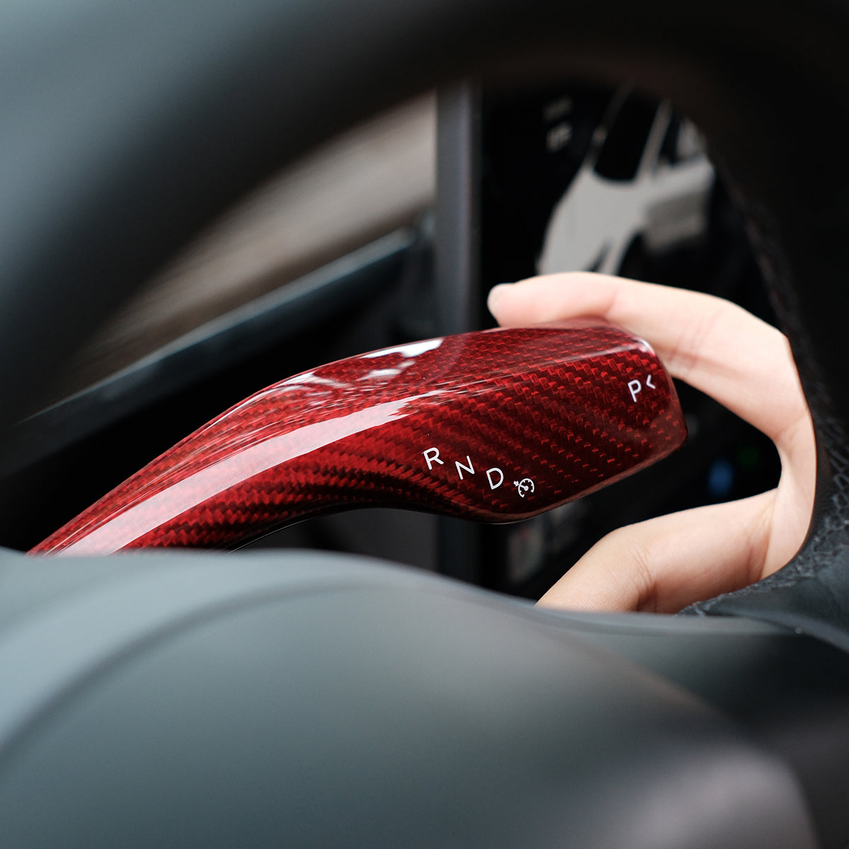 TaddonReal Carbon Fiber Stalk Cover for Tesla Model 3 & Y