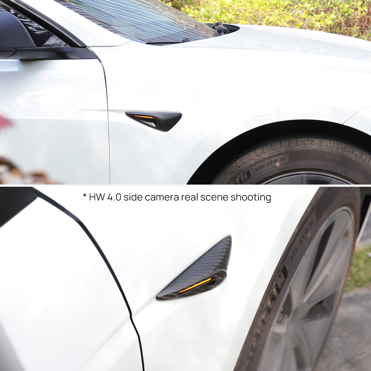 TaddonReal Carbon Fiber Side Camera Cover for Tesla