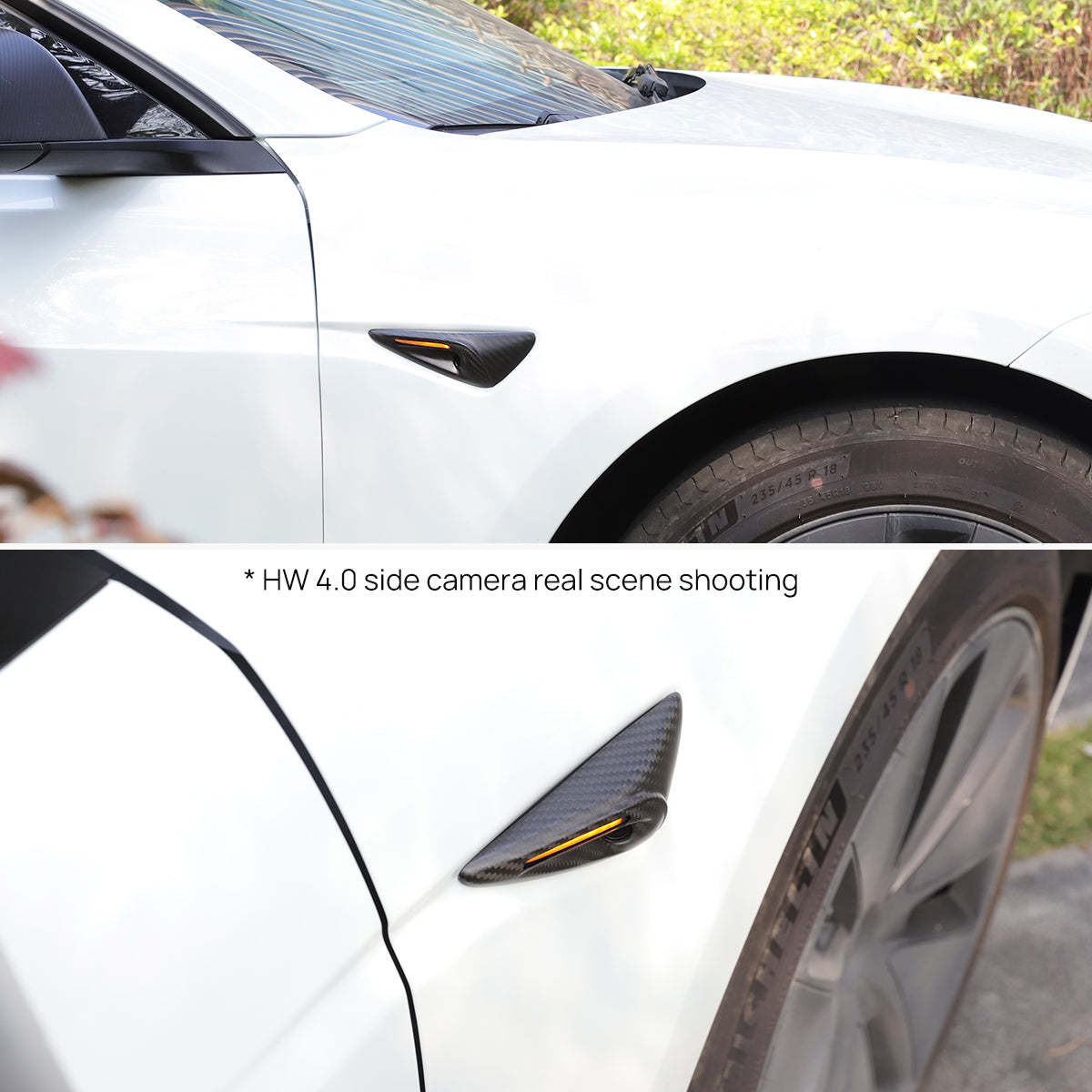 TaddonReal Carbon Fiber Side Camera Cover for Tesla