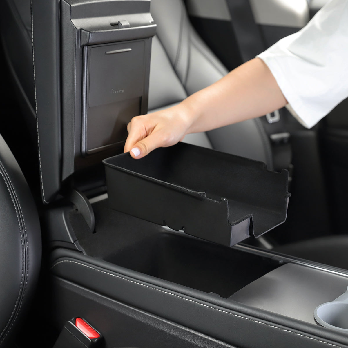 TaddonArmrest Storage Organizer/Console Storage Tray for Tesla Model 3 & Y