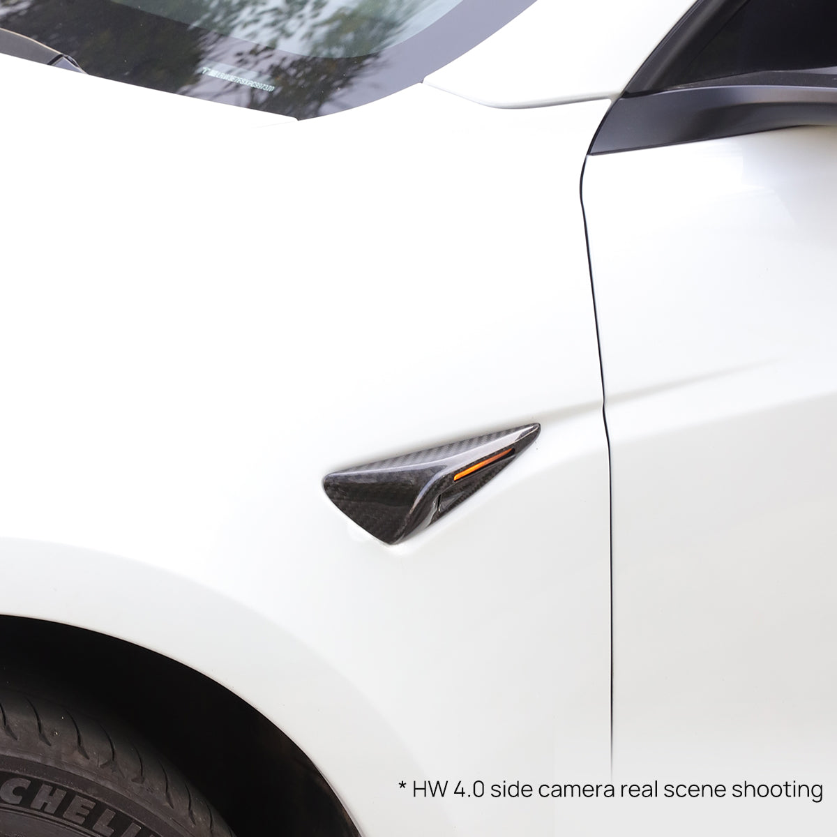 TaddonReal Carbon Fiber Side Camera Cover for Tesla