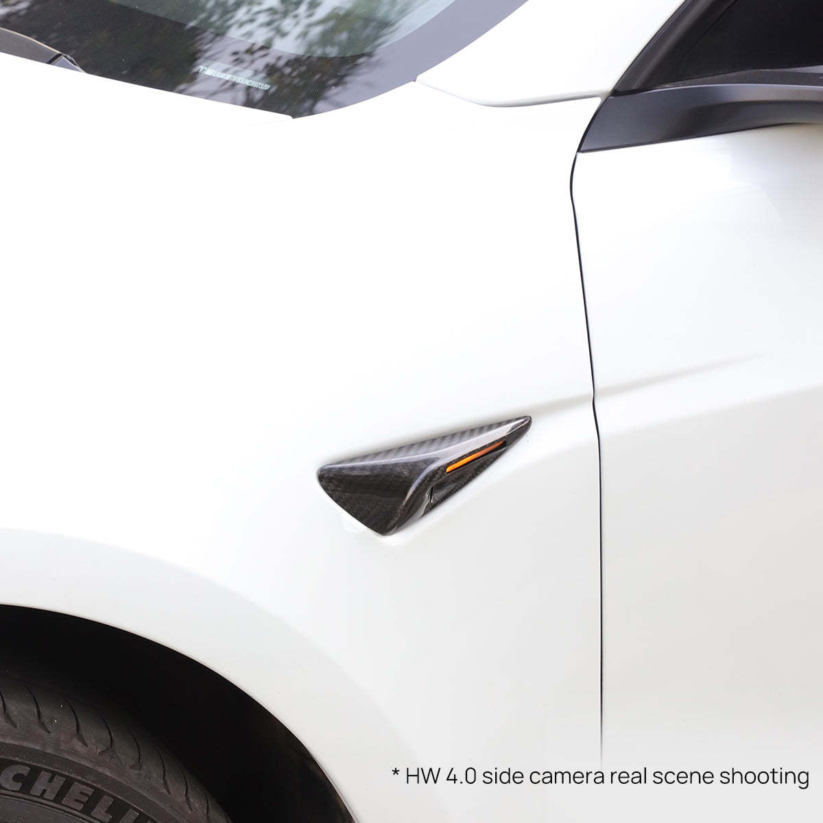 TaddonReal Carbon Fiber Side Camera Cover for Tesla