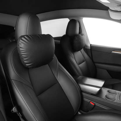TaddonLeather Headrest Neck Pillow for Tesla (Filled With Dupont™ Sorona® Sustainable Bio Padding)