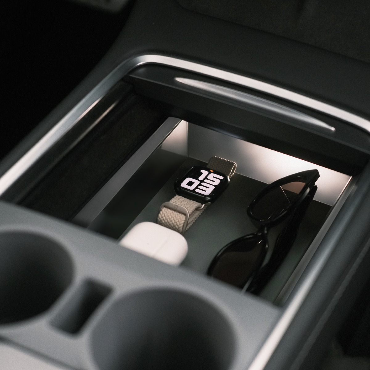 TaddonArmrest Clear Storage Box/Gen 2.0 Console Clear Storage Drawer for Tesla Model Y & Model 3