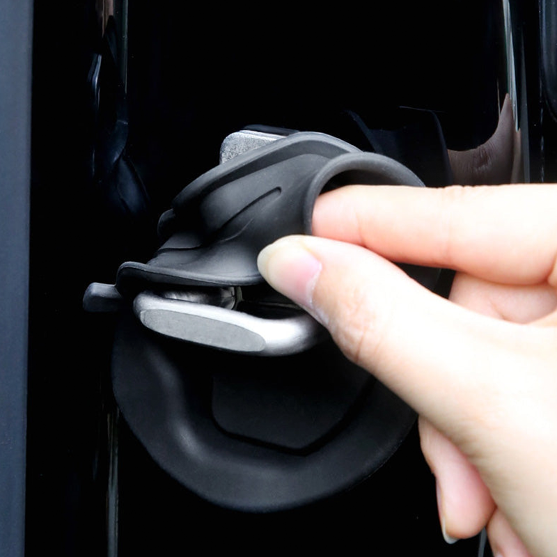 TaddonSilicone Door Latch Lock Protector Soundproof (4Pcs) for Tesla Model 3/Y