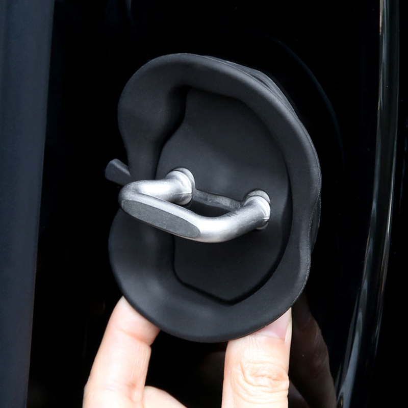 TaddonSilicone Door Latch Lock Protector Soundproof (4Pcs) for Tesla Model 3/Y