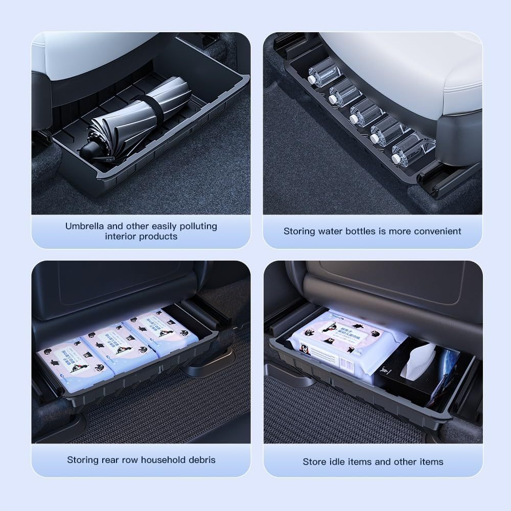 Taddon Under-Seat Storage Drawer for Tesla Model Y – Space Organizer