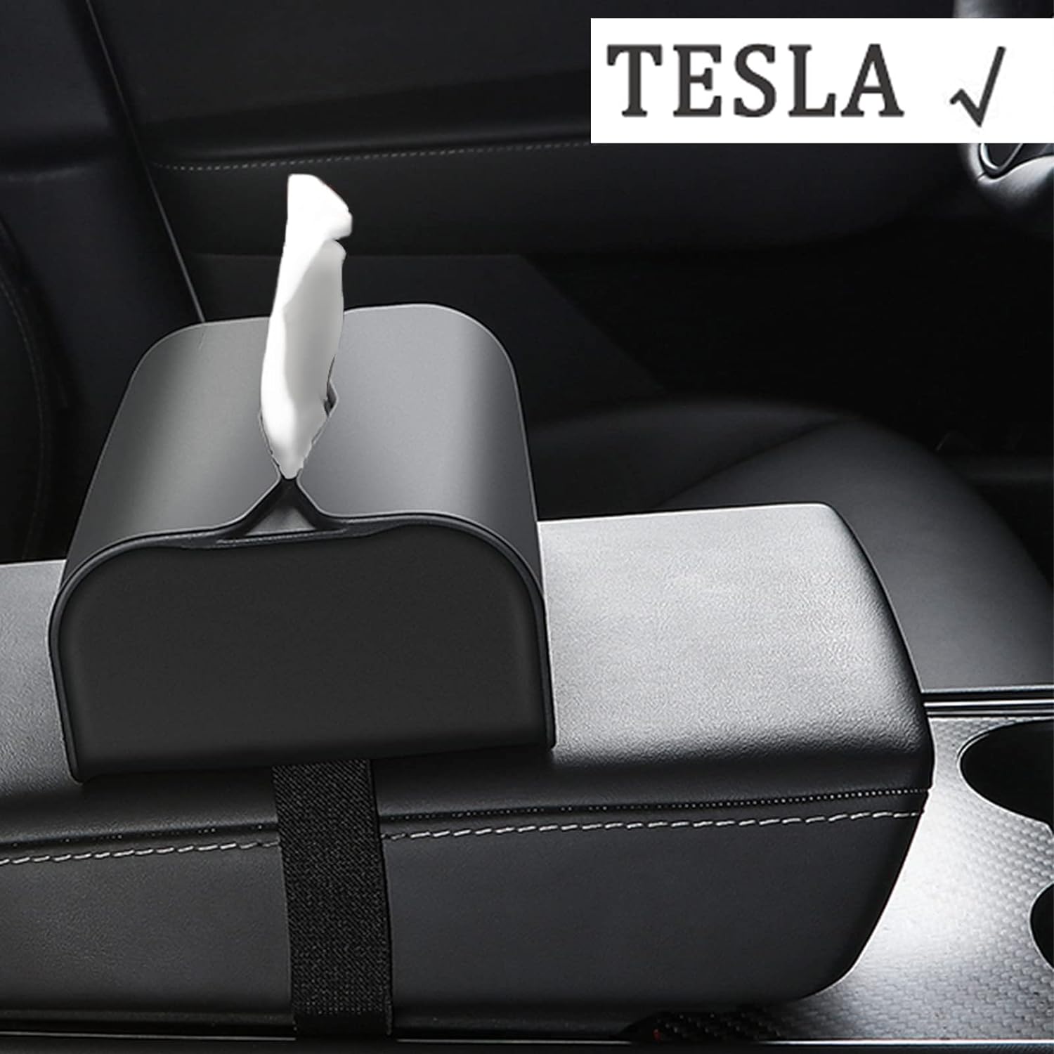 TaddonSilicone Tissue Holder for Tesla – Center Console Organizer