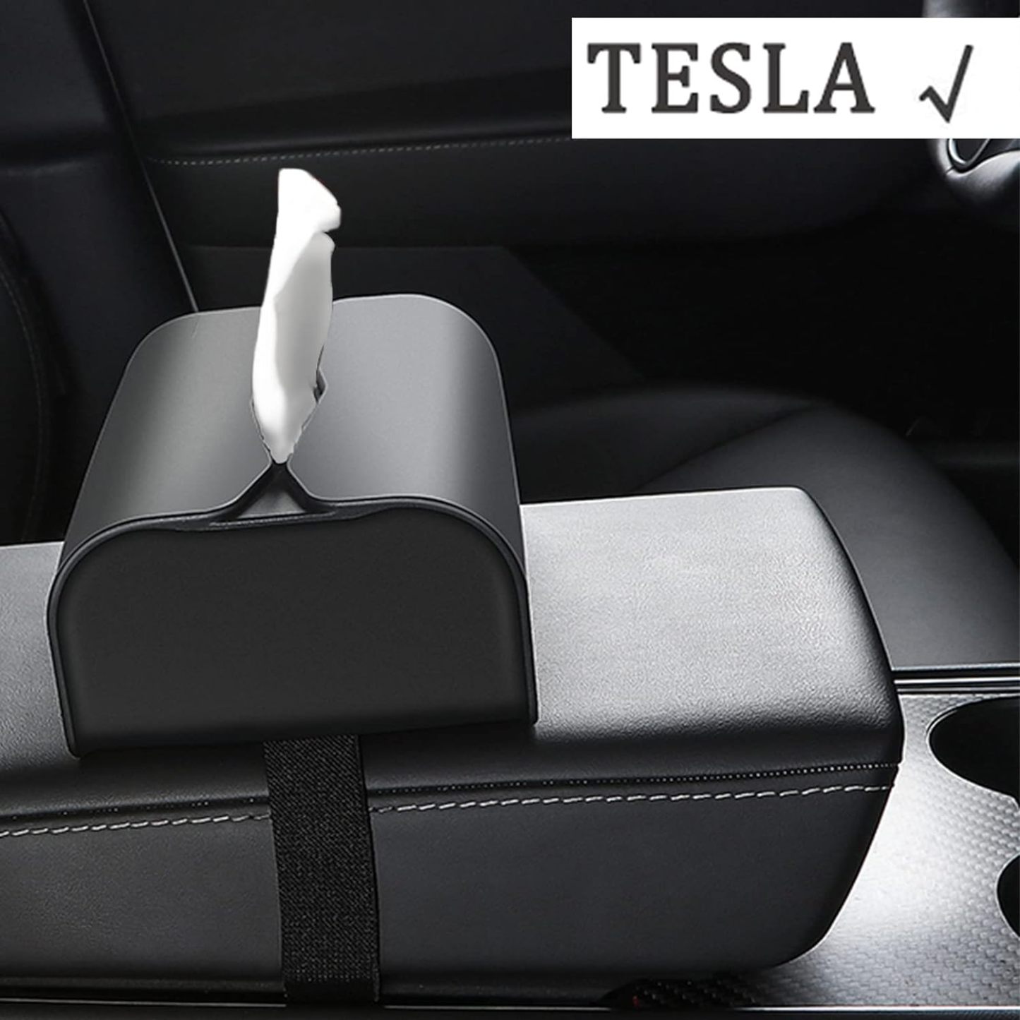 TaddonSilicone Tissue Holder for Tesla – Center Console Organizer