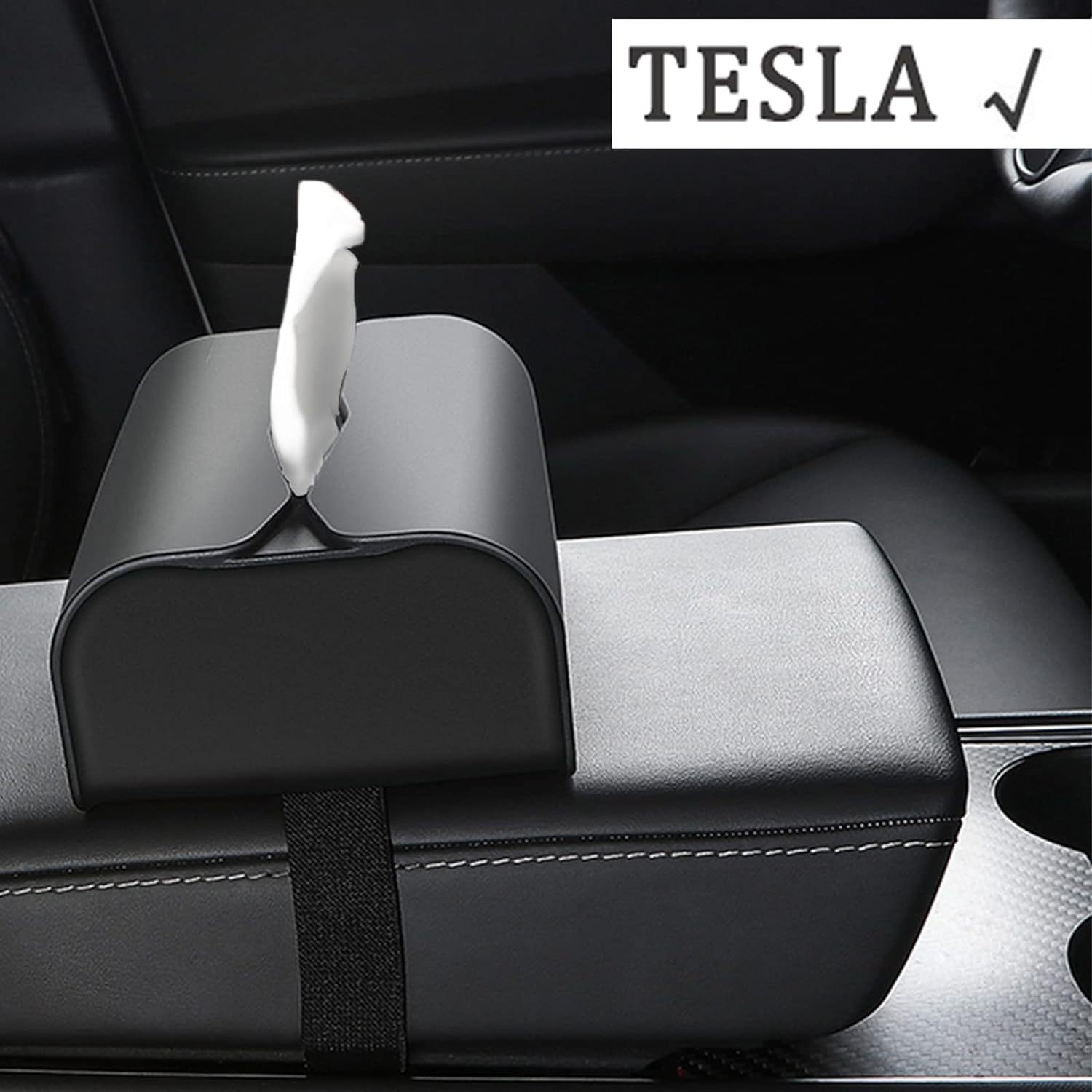 TaddonSilicone Tissue Holder for Tesla – Center Console Organizer