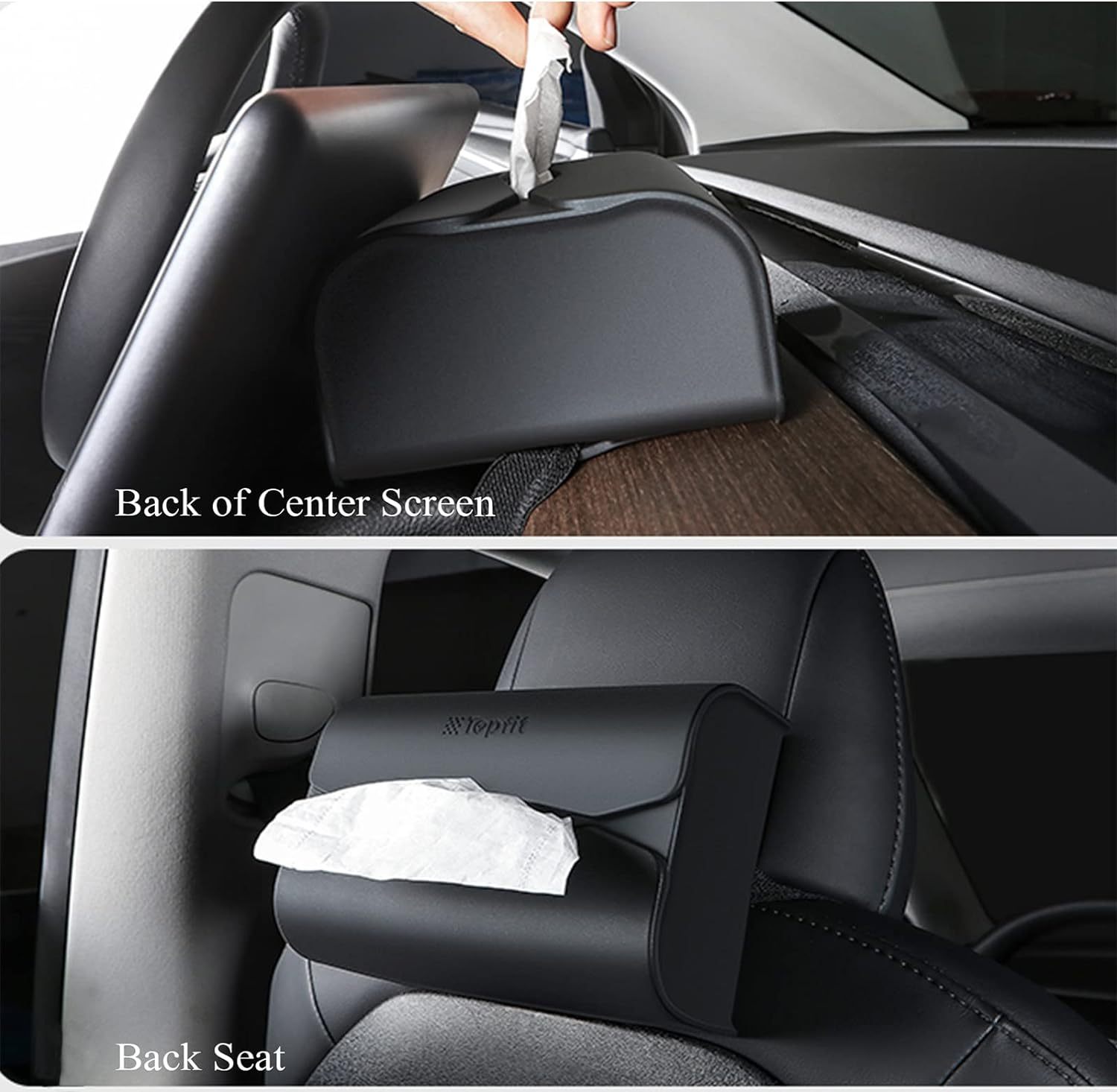 TaddonSilicone Tissue Holder for Tesla – Center Console Organizer