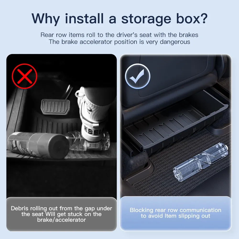 Taddon Under-Seat Storage Drawer for Tesla Model Y – Space Organizer