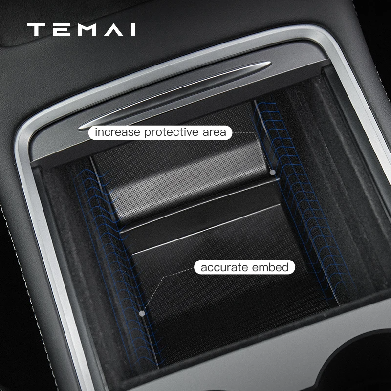 TaddonCenter Console Storage Mat for Tesla Model 3/Y – TPE Anti-Slip Design