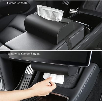 TaddonSilicone Tissue Holder for Tesla – Center Console Organizer