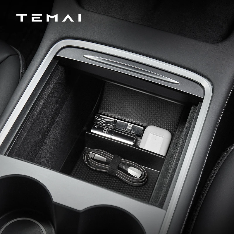 TaddonCenter Console Storage Mat for Tesla Model 3/Y – TPE Anti-Slip Design