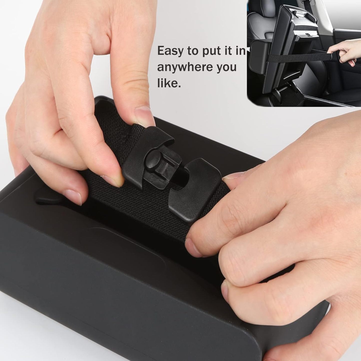 TaddonSilicone Tissue Holder for Tesla – Center Console Organizer