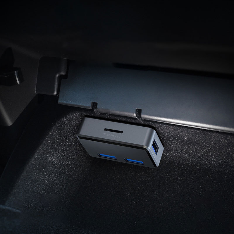 TaddonGlove Box Expansion Dock USB Extender Hub Converter Accessories for Tesla Model 3/Y/S/X