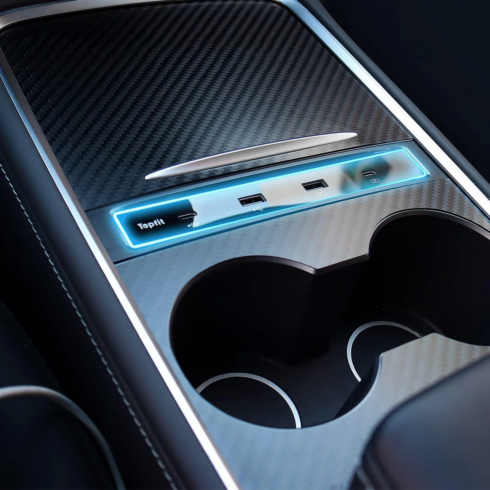 TaddonUSB LED Hub Docking Station for Tesla Model 3/Y – Smart Sensor Center Console