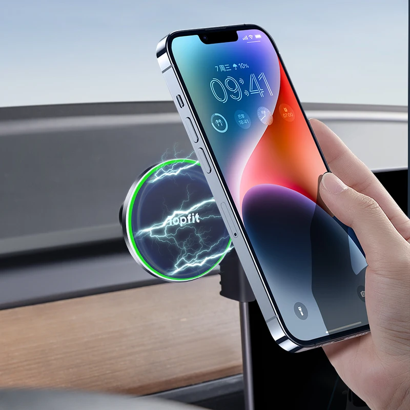 TaddonMagnetic Phone Holder with Wireless Charging for Tesla Model 3/Y/S/X