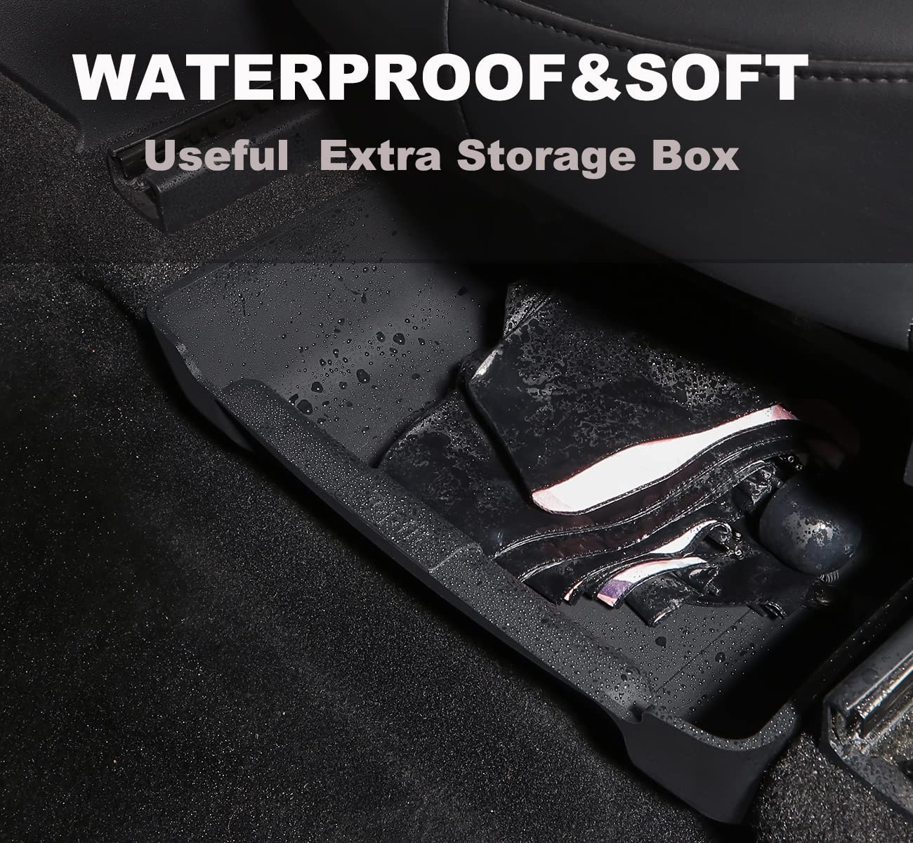 TaddonUnder-Seat Storage Box for Tesla Model X/Y – Hidden Organizer Tray