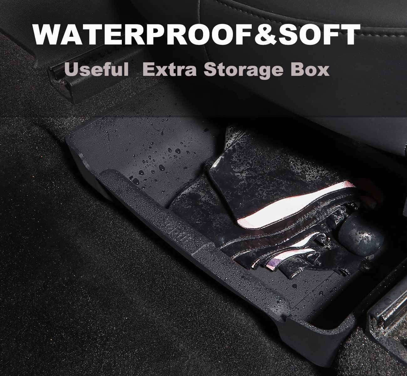 TaddonUnder-Seat Storage Box for Tesla Model X/Y – Hidden Organizer Tray