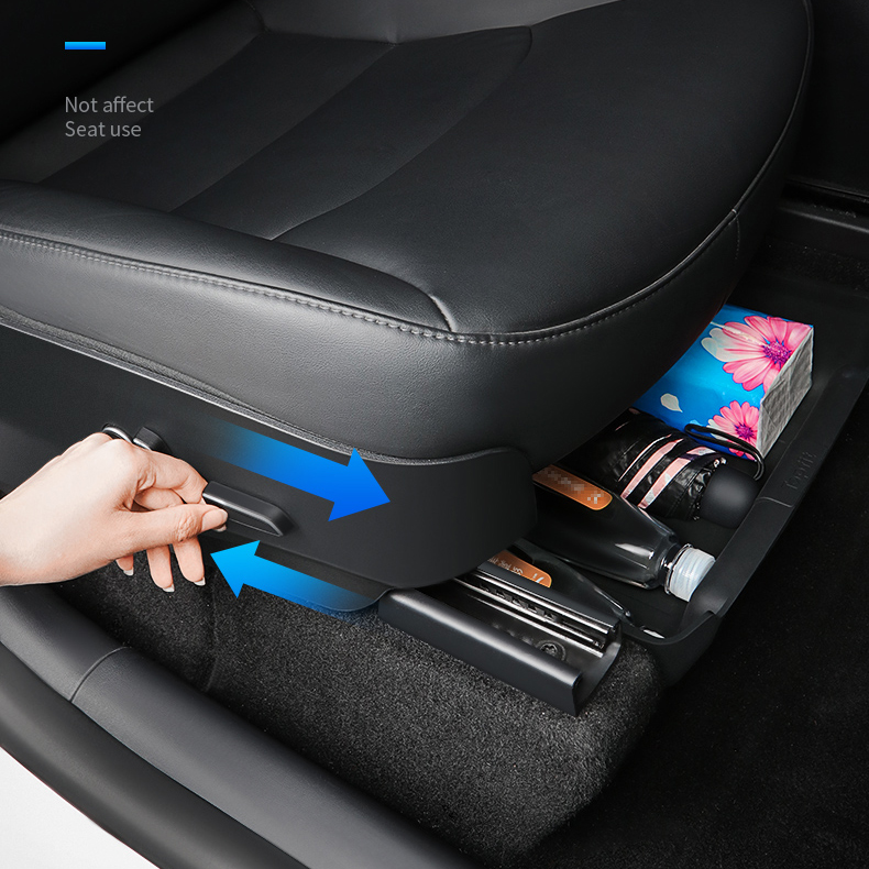 TaddonUnder-Seat Storage Box for Tesla Model X/Y – Hidden Organizer Tray