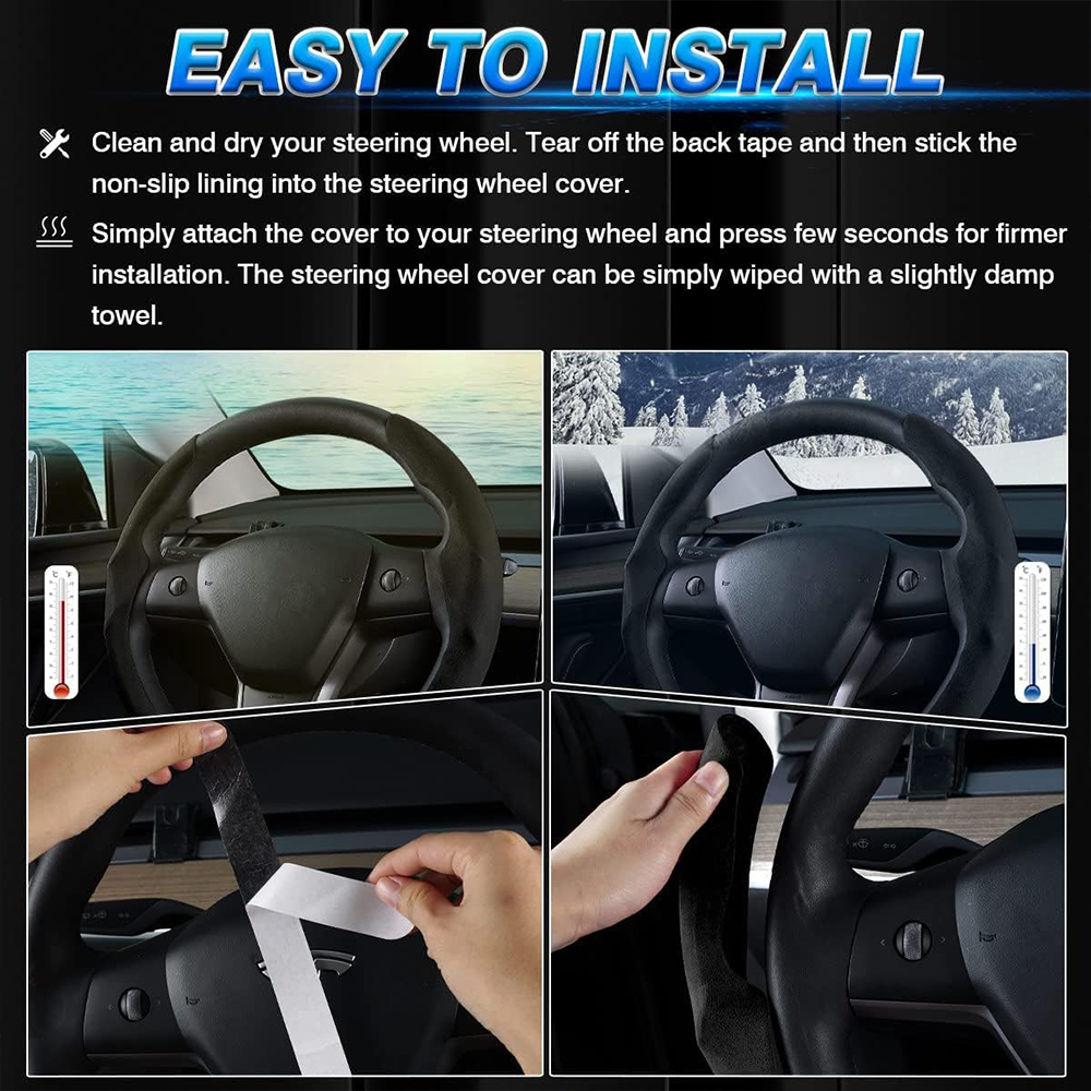 TaddonSteering Wheel Cover for Tesla Model 3/Y Highland