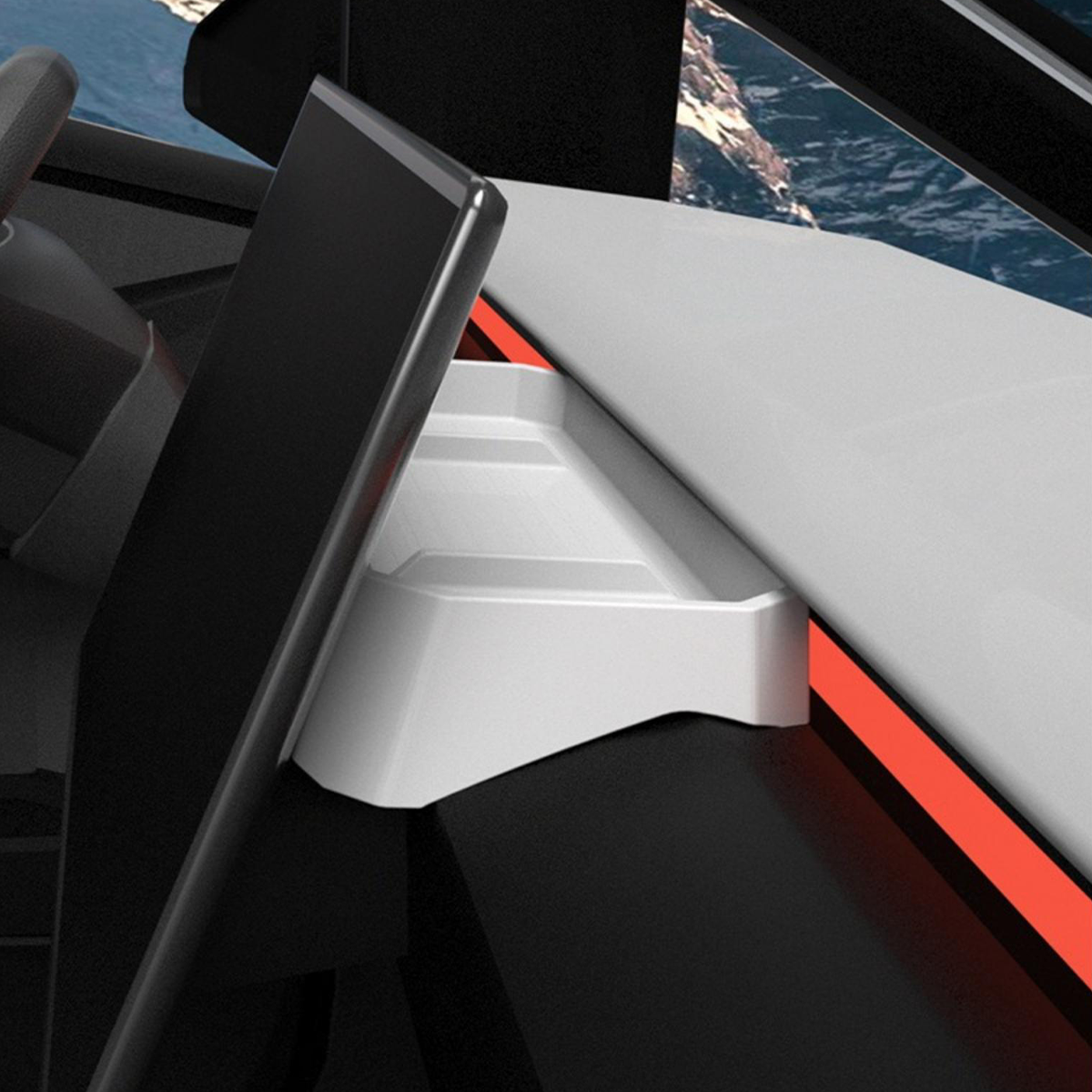 TaddonSilicone Dashboard Storage Box for Tesla Cybertruck