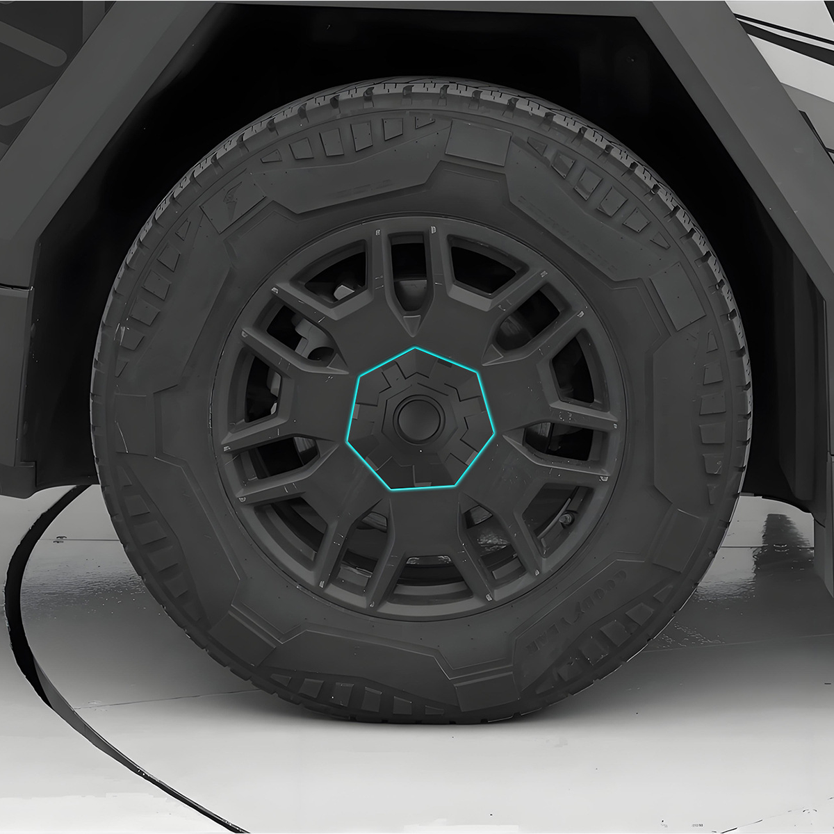 TaddonHeptagon  Wheel Hub Cover Center Caps for Tesla Cybertruck