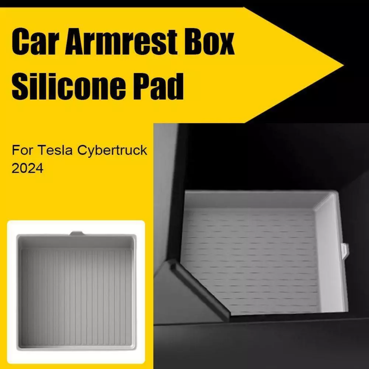 TaddonArmrest Box Silicone Mat for Tesla Cybertruck