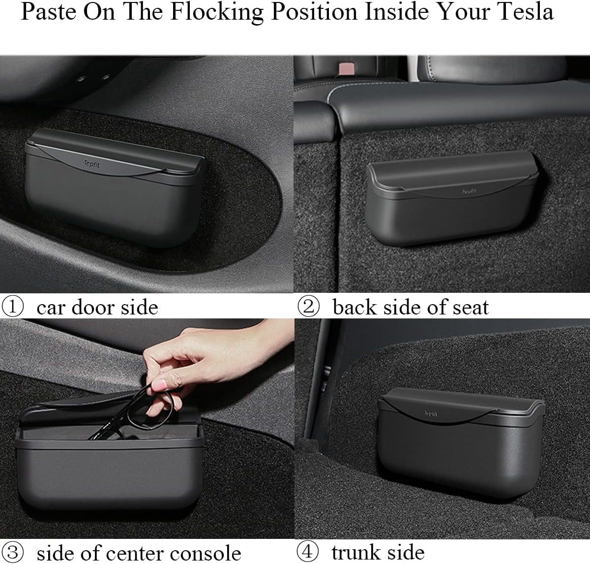 TaddonSunglasses Holder With Velcro Preapplied for Tesla Model 3 S Y X