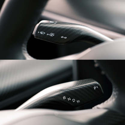 TaddonReal Carbon Fiber Stalk Cover for Tesla Model 3 & Y