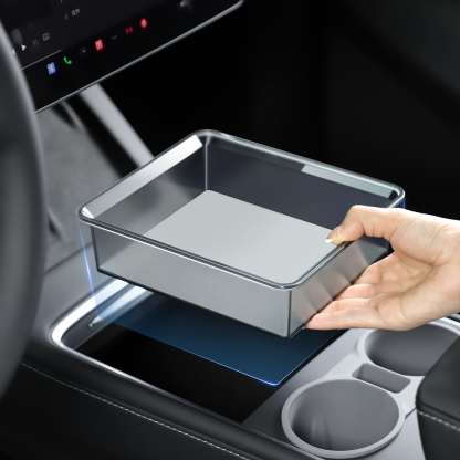 TaddonArmrest Clear Storage Box/Gen 2.0 Console Clear Storage Drawer for Tesla Model Y & Model 3