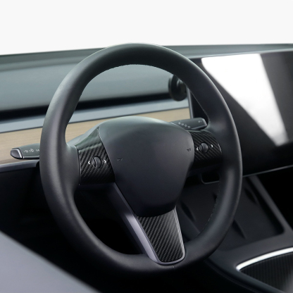 TaddonReal Carbon Fiber Steering Wheel Cover for Model 3/Y