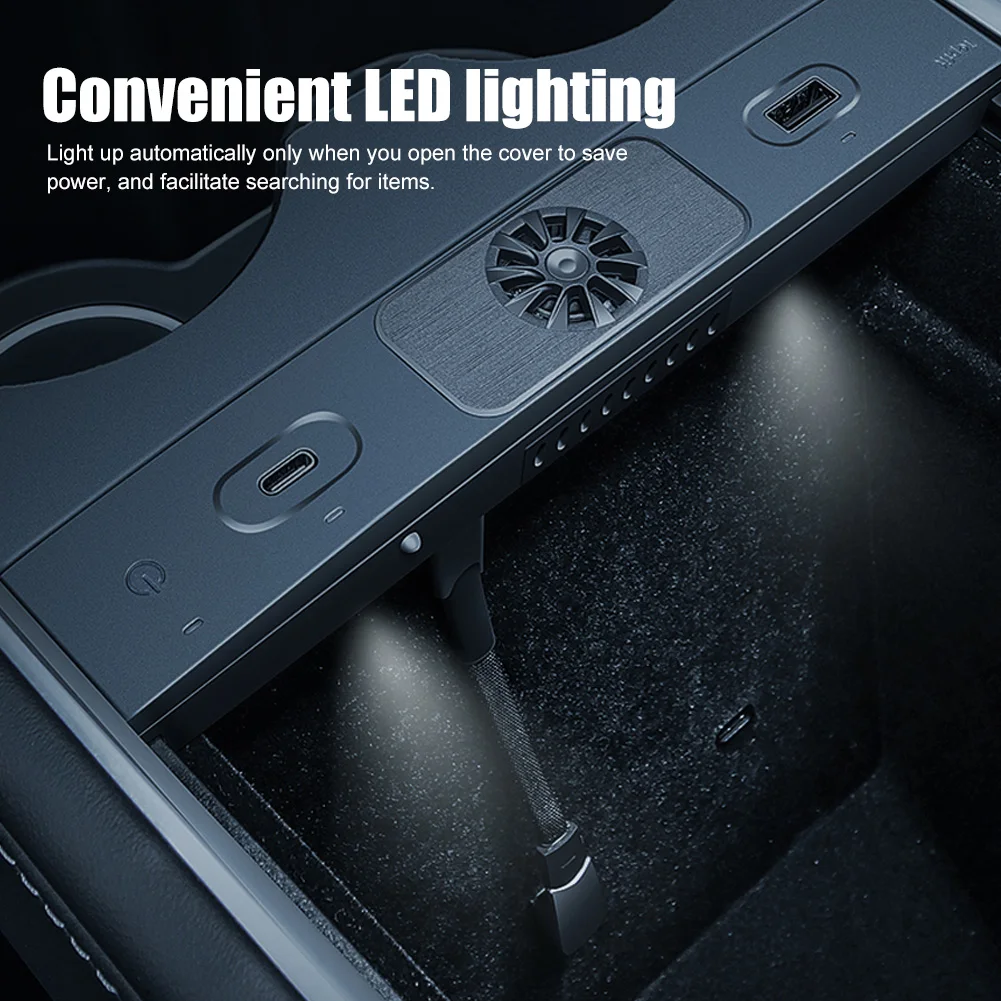 Taddon3-in-1 USB Hub for Tesla Model 3/Y – Fast Charger & Aroma Diffuser