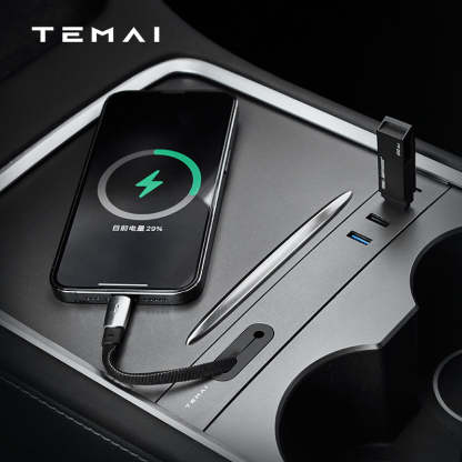 Taddon4-Port Adapter for Tesla Model 3/Y – Central Console Charging Hub