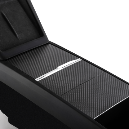 TaddonReal Carbon Fiber Console Cover for Model 3 Highland (2024)